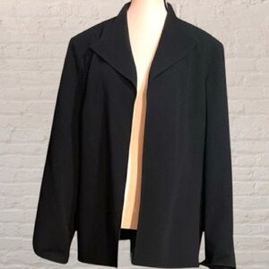 $10$ add on Louben WOMEN- BLACK OPEN FRONT OVERSIZED BLAZER.